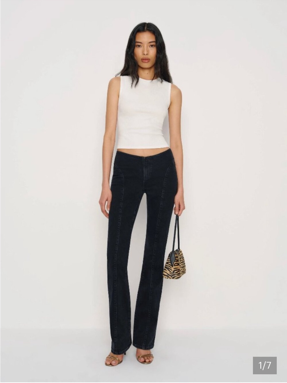 Reformation Black elora Super Stretch Low-Rise Jeans